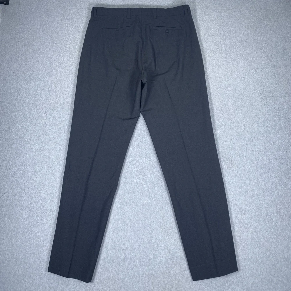 Banana Republic Gavin Dress Pants Mens 34/34 Gray Wool Straight Leg Trousers